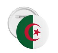 5Pcs Support Algeria Round Button Badge I Stand With Algeria Pin Algerian Flag Design Medium