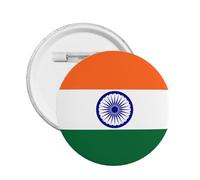 5Pcs Support India Round Button Badge I Stand With India Pin Indian Flag Design Medium