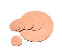 5pcs T2 Copper Discs - Pure Copper Round Plates, 0.1-5mm Thick, 41-60mm Dia, High Conductivity & erosion Resistance(50x5mm)