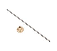 5Pcs T8 Rod with Brass Nut, Stainless Steel Threaded Lead Screw Rod for 3D Printer and CNC Machine, 400mm Trapezoidal Spindle Threaded Rod with High Precision and Durability