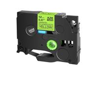 5pcs Tape Cartridge 12mm 211 221 231 251 Compatible with Label Maker Series(Black on Flu-Yellow)