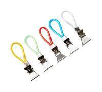 5pcs Tea Towel Clips Hooks Multicoloured Heavy Duty Kitchen Cloth Holders Durable Hanging Loops for Dishcloths, Oven Mitts, & Bathroom Towels (Pack of 2)