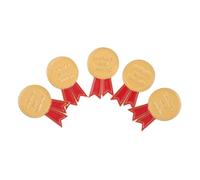 5pcs Teacher Appreciation Medal Shaped Brooch Pin for Educators | Small Lightweight, Wear Resistant Relief Details, Award Events and Teachers’ Day Gift