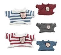 5Pcs Teddy Bear Clothes, Bear Sweater Teddy Clothes Fit for 6-8 Inches Plush Bears, Cute Stuffed Animal for DIY Dressing Toy
