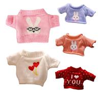 5Pcs Teddy Bear Clothes, Bear Sweater Teddy Clothes Fit for 8-12 Inches Plush Bears, Cute Stuffed Animal for DIY Dressing Toy Doll