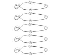 5Pcs Test Tube Steel Clip Spring Test Tube Clamp Labs Experiment Testing Holder Test Tube Steel Tongs Length 14.5cm