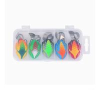 5pcs Thai Thunder Frog Lure 3.8cm 6.4g Floating Biomimetic Bait With Rotating Dual Sequins For Bass Snakehead Blackfish Perch Freshwater Fishing Tackle Colorful Pvc Soft Body Topwater Gear