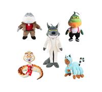 (5PCS) The Bad Guys Wolf Snake Plush Doll Toy Kids Gifts