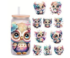5pcs The Bohemian Style UV DTF Cup Wraps Winter UV DTF Transfer Waterproof Sticker for Glass Cups Furniture Craft DIY Crafts，Rub on Transfer Stickers for DIY Water Bottle Laptop Decal Wood Car