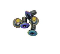 5pcs thin Titanium screw M2 M2.5 M3 M4 M5 GR2 Titanium colourful rainbow colour Six-Lobe Ultra Thin Flat Wafer Head Screw(X12mm,M3 5pcs)