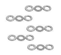 5Pcs Thrust Ball Bearing 51102 High Accuracy Plane Pressure Accessories for Crane Hook Vertical Centrifuge Industrial Use