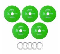 5PCS Tile Cutting Disc, 125x22.23mm Porcelain Cutting Disc Tile for Metal, Rock Slab Grinder Disc, Rock Salt Slab, for Angle Grinder Rock Slabs, Ceramics, Glass, Marble with 20mm Saw Reducing Rings