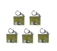 5Pcs Tiny Travel Notepads Keychain Refillable Journal Miniature Notebook Memobook Pocket PVC Note Book for Bag Charm Tiny Keychain Notebook