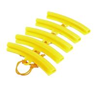 5pcs Tire Rim Protection Pads for Car Wheels and Motorcycle Wheels | Plastic, Yellow, with Holes and Ropes, Long Seam Alignment Design, for Auto Shops and Tire Changer Machines