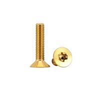 5PCS Titanium Alloy Hexagon Socket Countersunk Head Cap Screws M2 M2.5 M3 M4 M5 M6 M8 Flat Head Bolts for Durable Applications (Golden,M6x40mm (5PCS))