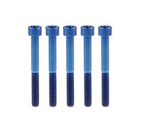 5pcs Titanium Bolts M5 llave hexagonalScrews Bike Water Bottle Cage Bolts Black M5 40mm