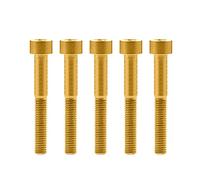 5pcs Titanium Bolts M5 llave hexagonalScrews Bike Water Bottle Cage Bolts Black M5 40mm