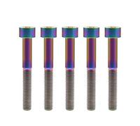 5pcs Titanium Bolts M5 llave hexagonalScrews Bike Water Bottle Cage Bolts Black M5 40mm