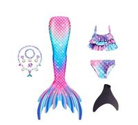 5pcs Toddler Swimming Costume With Bracelet Necklace Earrings Set, Take Beautiful Photos Of Your Kids,D-110