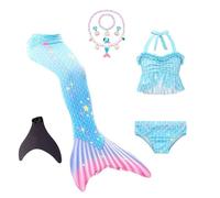 5pcs Toddler Swimming Costume With Bracelet Necklace Earrings Set, Take Beautiful Photos Of Your Kids,C-120