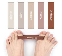 5Pcs Toe Bands Big Toe Spacers for Bunion Correction Portable Loop Resistance Bands for Stretching Yoga Exercise (Coffee)