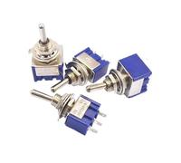 5Pcs Toggle Switch ON-ON/ON-OFF-ON 3/6 Pin 2/3 Position Latching MTS-102 103 202 AC 125V/6A 250V/3A Power Button Switch(103)