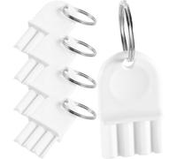 5pcs Toilet Paper Dispenser Key Replacement Metal White