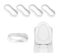 5Pcs Toilet Seat Bumper Set, 2025 Upgraded Silicone Strong Adhesive Toilet Seats Lid Bumpers Toilet Lid Rubber Pads for, Home, Hotel and Hospital Toilets