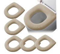 5PCS Toilet Seat Covers, Soft & Comfortable Thickened Toilet Lid Cover, Universal Seat Pad, Washable Cushion, for Bathroom Supplies Pad