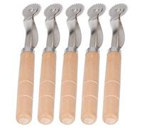 5Pcs Tracing Wheel Stainless Tracing Wheel, Wooden Handle Tracing Wheel Steel Wooden Handle Stitching Wheels Tool for Punching Marking