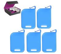 5Pcs Trading Card Box Baffle Clip Card Storage Partition Board Card Box Divider Clapboard (Blue)
