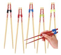 5pcs Training Chopstick Helpers for Kids Adults, Reusable Finger Snack Chopsticks Trainer Set Anti-Slip Assistant Tool for Elderly Asian Food Beginners Learner Learning（Chopsticks Not Included）