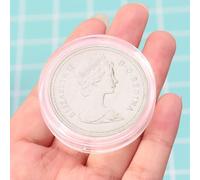 5Pcs Transparent 38.6mm Round Acrylic Coin Case Storage Box Capsule Container Storage Box for Silver 2 oz,Coin Collection Supplies,Coin Trays and Coin Boxes,Money Handling Products
