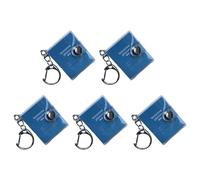 5PCS Travel Notebook Keychain Miniature PVC Notebook Journal Key Ring Handbag Backpack Charm Student Memo