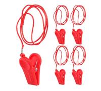 5pcs Treadmill Emergency Stop Key Replacement Clip, Universal Safety | Treadmill Safety Key, Plastic and Metal Clip with Rope, Red Replacement Part for Running Machine