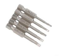 5pcs Triangle Head Screwdriver Bits 50mm Alloy Steel 1/4 Inch Hex Shank For Hand And Power Drills Anti Rust Mirror Finish Industrial Grade Set Ta1.8 To Ta3.0mm