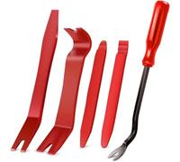5PCS Trim Removal Tool, Car Trim Removal kit, Tool Kits for Car Radio Door Dashboard Installation, Plastic Pry Tools, Automotive Panel Dash nterior Accessories, Repair Mechanic Bar Scraper Red