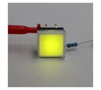 5Pcs TS12 Series 13.4 * 13.4mm Square With LED Momentary SPST PCB Push Button Click Tact Switch AUOQKQUT(5Pcs Yellow-Green)