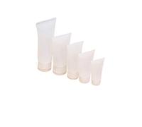 5Pcs Tube Squeeze Cosmetic Cream Lotion Reusable Plastic Travel Bottle Empty Container Size 50Ml Transparent And Exquisi