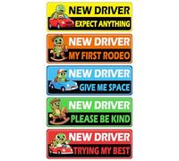 5Pcs Turtle Novice Driver Car Stickers, Beginner Magnet Supplies for Car Student Driver Sign, Lovely New Driver Sticker Supplies Suitable for Keeping a Safe Distance on the Road