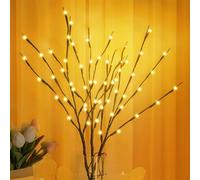 5pcs Twig Lights, Lights Simulation Flexible Vase Tree Branch Light Warm White 20 LED Romantic Decorative Lights for Floor Vases Valentine's Day Decor Outdoor Indoor Camping Lighted Willow Branches