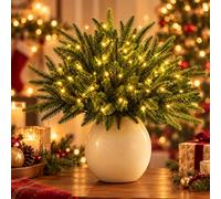 5PCS Twinkling tree Enchanted Evergreen Pine Tree with Lights，2 Set | Twinkling tree, Christmas enchanted evergreen pine with lights, Lighted Artificial Pine Branches, For Home, Holiday Decor