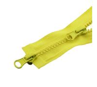 5Pcs Two Way Chunky Zip #5 90cm Slider Plastic Teeth Resin Double Zipper Open End Jacket Long Zips Portable Colorful for Clothing,Duvet Covers, Backpacks(Yellow)