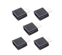 5pcs Type-C USB-C to USB 2.0 OTG Adapter for Cell Phone Tablet & USB Cable & Flash Disk & Mouse & Laptop (Black)