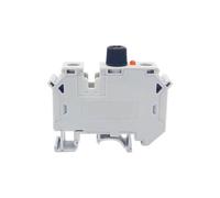 5Pcs UK10-DREHSI Electrical Connector 24V/220V LED 1A/2A/4A/6A/10A Fuse UK10 Screw Cap Din Rail Terminal Block UK 10-DREHSILED(Gray-With 220V LED,With Fuse 6A)