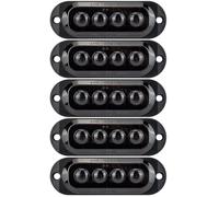 5pcs Ultra Thin 4LED Emergency Warning Flashing Lights, Flashing Strobe Light Side Warning Marker Light, Universal for 12-24V Car Vehicle Truck Trailer Caravan Camper Motorcycle Van (Smoked Yellow)