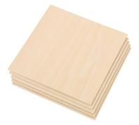 5pcs Unfinished Wood Planks for Model Makers, Smooth Flat Cut Edges | Ready to Decorate, Even Thickness, Carving-friendly Wood, for Holiday Ornaments, Miniature Models, Home Crafting