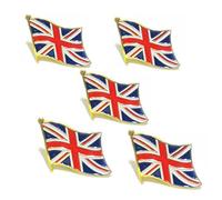 5PCS Union Jack Flag Enamel Brooches - United Kingdom Metal Flag Lapel Pin Badges For Clothes - British Patriotic Badges Accessories Jewelry Gift