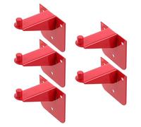 5pcs Universal 9kg Fire Extinguisher Wall Bracket, Heavy Duty | Powder Coated Carbon Steel Frame, Red Finish, Clearly Marked Support, for Halls and Garage Access