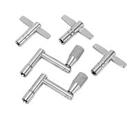 5Pcs Universal Drum Keys, Metal Drum Tuning Key for Drummers, Durable Silver Drum Wrench with Exquisite Workmanship, Ideal Spare Tool for Jazz Percussion Hardware